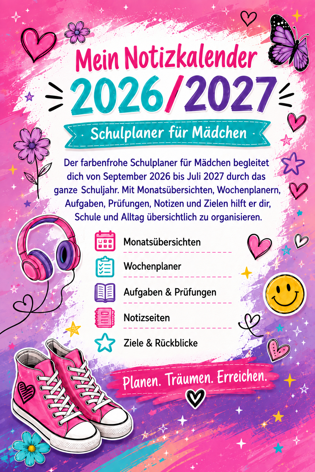 Mein Schulplaner für Mädchen
